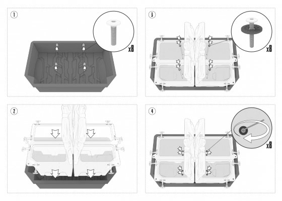 Yamaha Wolverine X2 UTV left right box