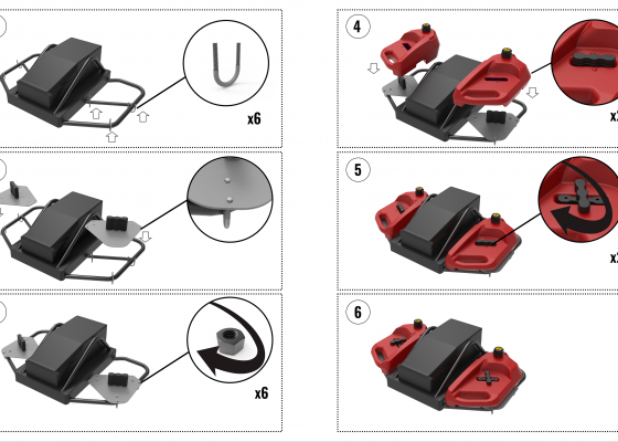 FRONT JERRY CANS FOR LONCIN Xwolf 1000 MUD